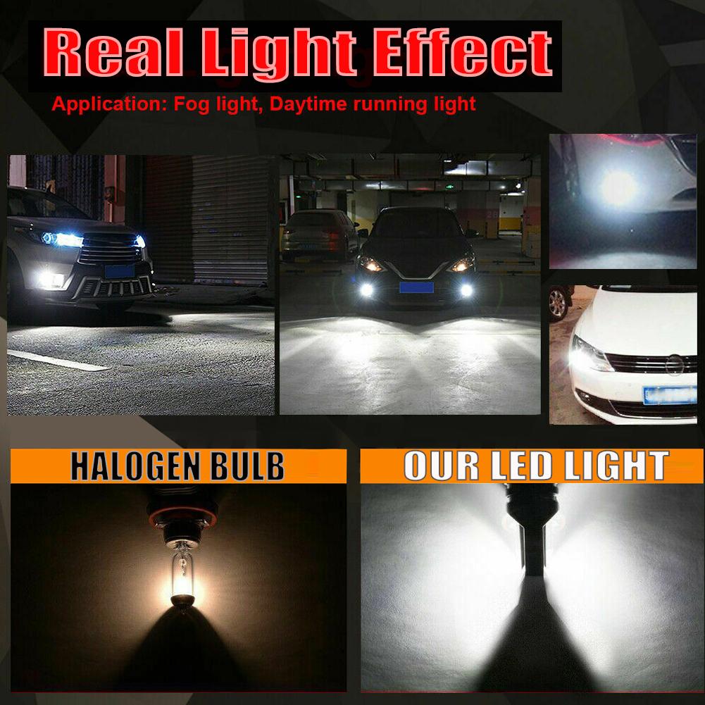 2Pcs 9006 HB4 Car LED Headlights 6000K White Fog Lamps 10000LM Super Bright LED Daytime Running Lights Automobiles Accessories