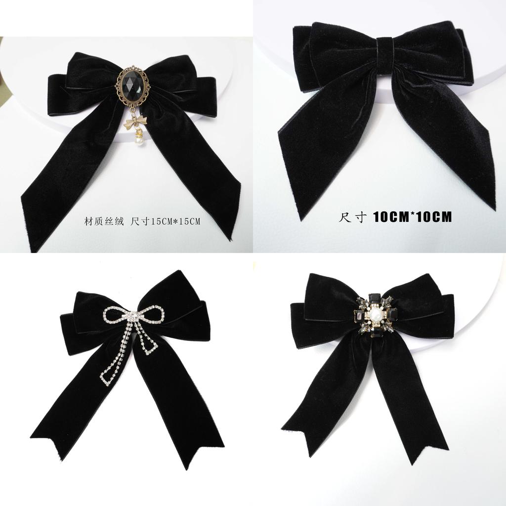 Classic Korean Butterfly Bow Tie With Lace Collared Accessory For Women