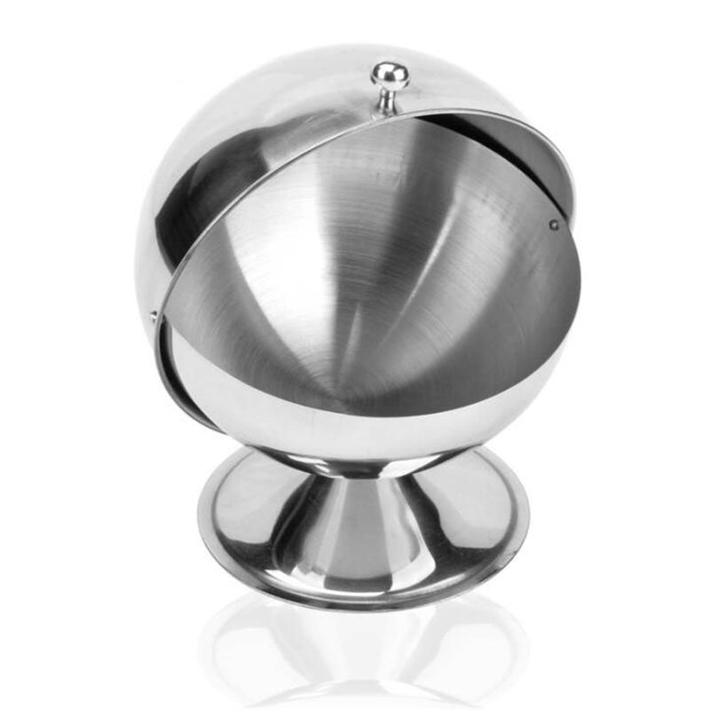 High Quality Home Stainless Steel Kitchen Spherical Sugar Bowl Seasoning Bottle Spice Tank Can Flip Kruidenpot Tarro De Especias