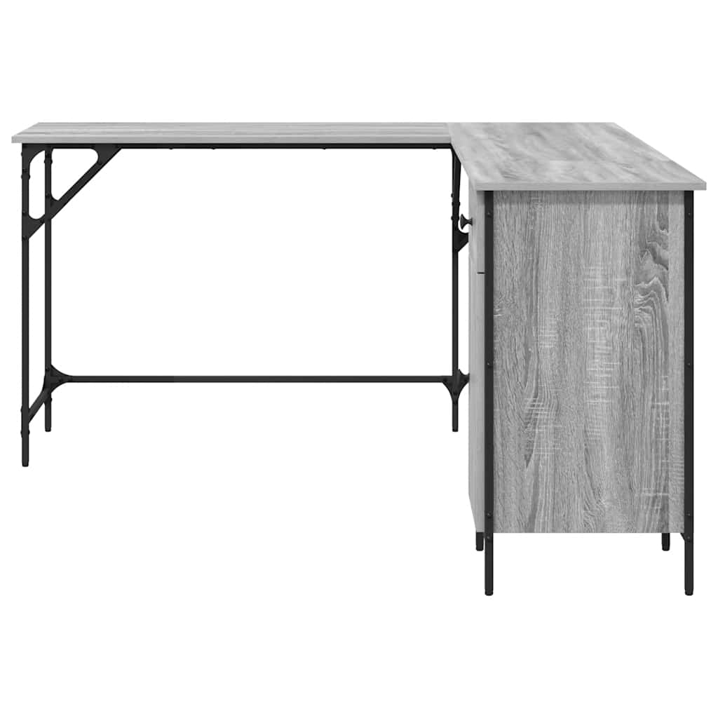 Desk Gray Sonoma 141x141x75 cm Particleboard