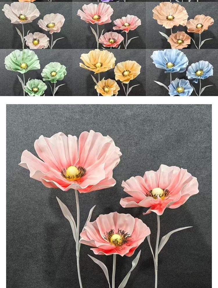 Giant Handmade Poppy Aisle Flowers for Wedding Background Decoration