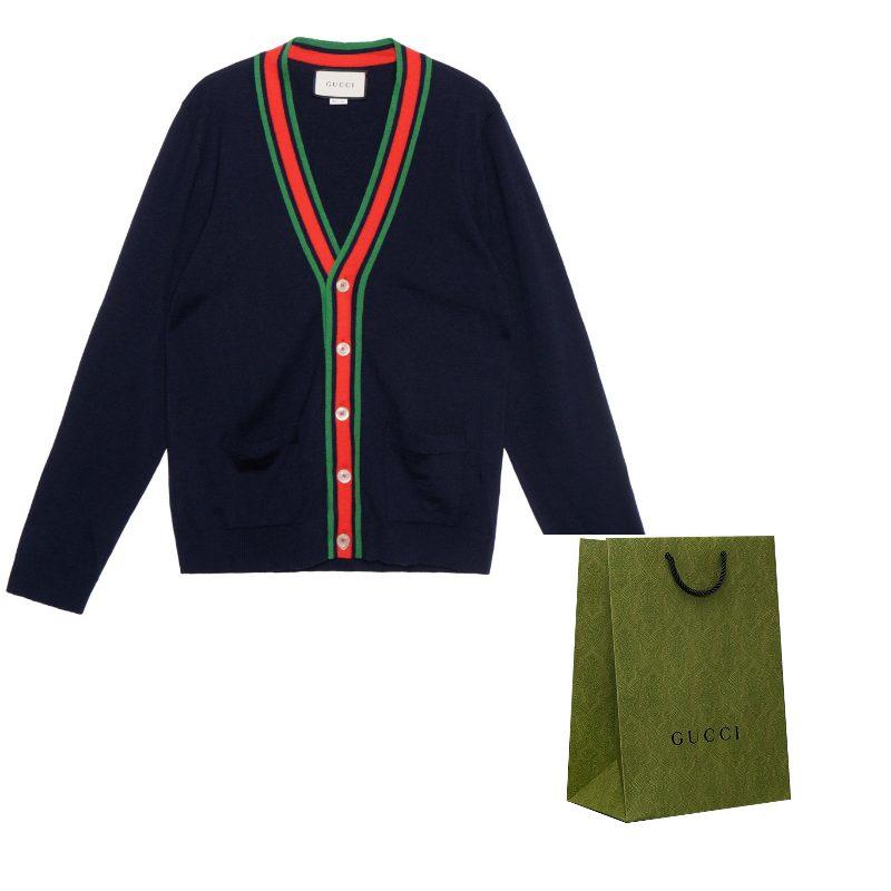 GUCCI Sweaters Men`s Dark Blue V