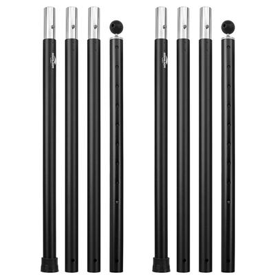 Soomloom Aluminum Pole for Setting Up Tents and A6061 Outer Diameter 4 Section Split Push Button Adjustable Camping Gear 2 Tarps, Aluminum, 33mm,
