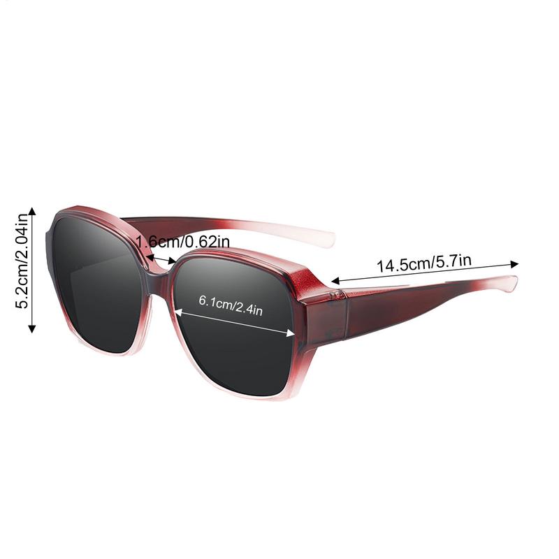 Polarized Fit Over Glasses Sunglasses Fitover Wrap Around Eyewear Anti-UV Sunglasses Unisex Eyewear Outdoor Travel Sun Glasses