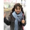 New Korean Style Winter All Match Scarf for Women Soft Solid Color Scarf Thickened Warm Soft Girl Student Tassel Mohair