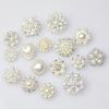 10Pcs Korean Ladylike Pearl Rhinestones Buttons Suit Knitted Sweater Cardigan Craft Button Women's Clothing Sewing Accessories