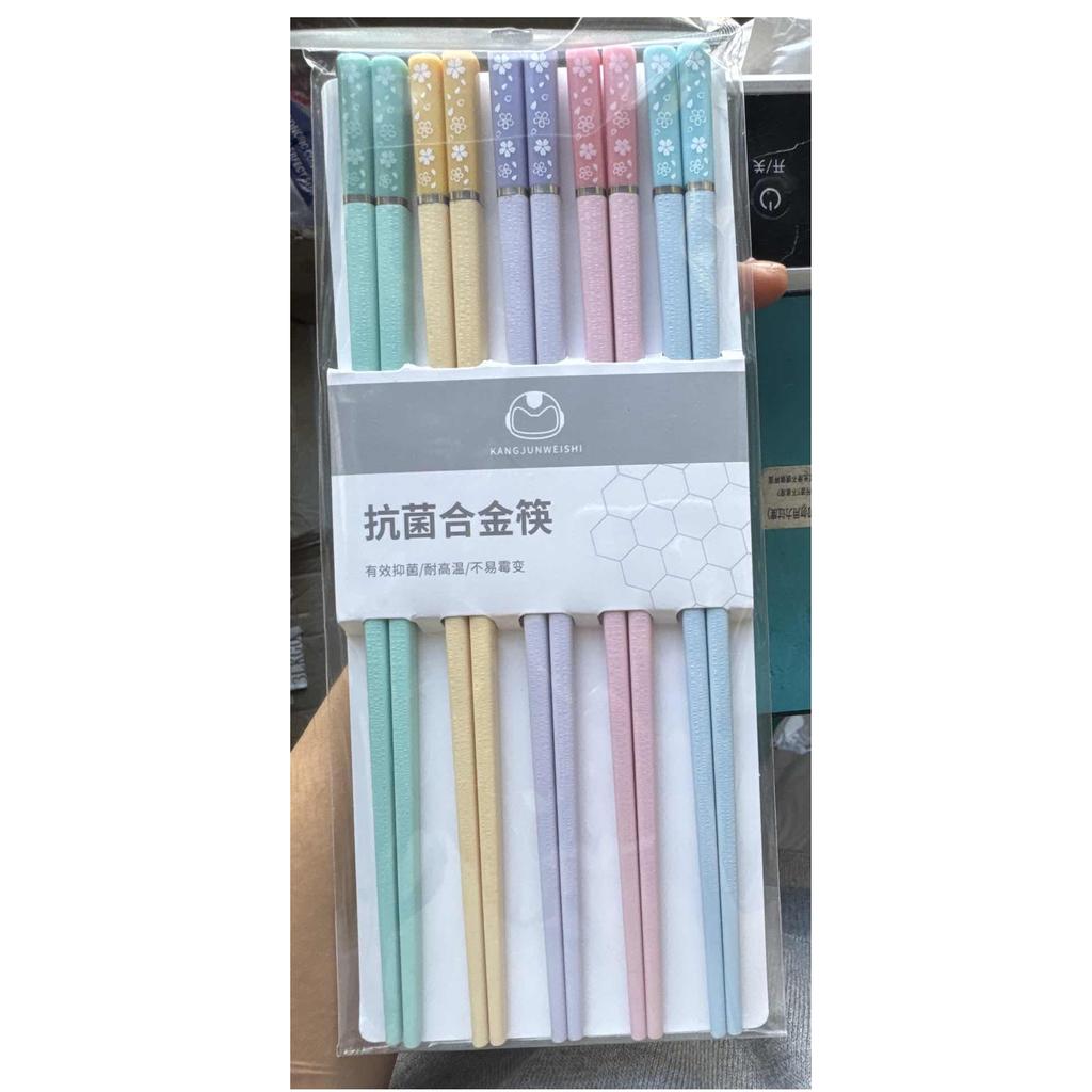 5 Pairs Japanese Style Morandi Colors Chopsticks Set Non-Slip Chopsticks Dishwasher Safe for Home Restaurant Sushi Chopsticks