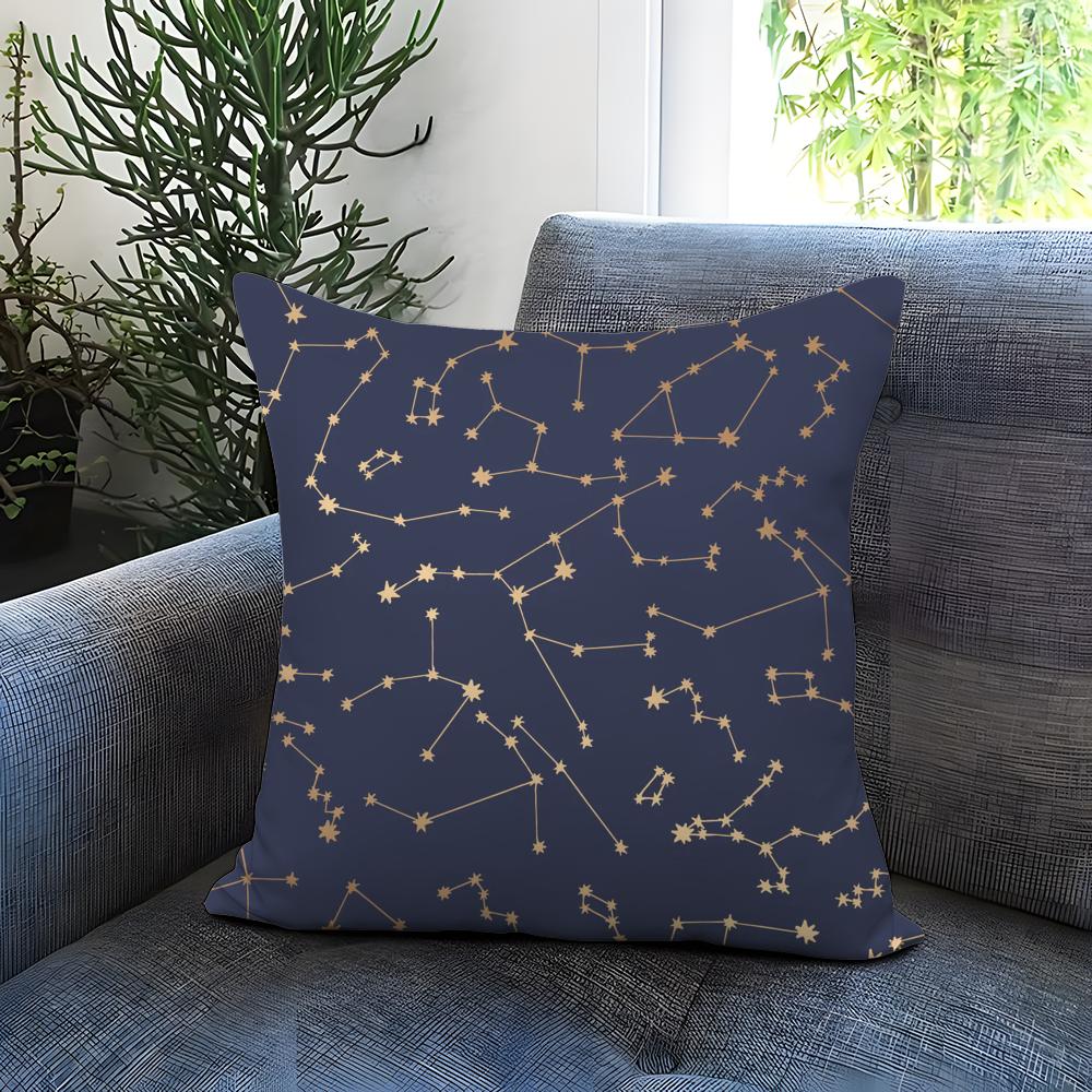 Constellation Pattern Cushion Cover Comfortable Reversible Pillow Cover Ideal for Car Sofa Bedroom Beyond