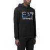 Emporio Armani EA7 SS23 Letter Print Hooded Casual Sweatshirt Men Sweatshirt Black 3RPM13-PJLSZ-1200