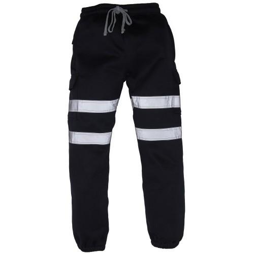 Yoko Mens Hi Visibility Reflective Work Jogging Bottoms