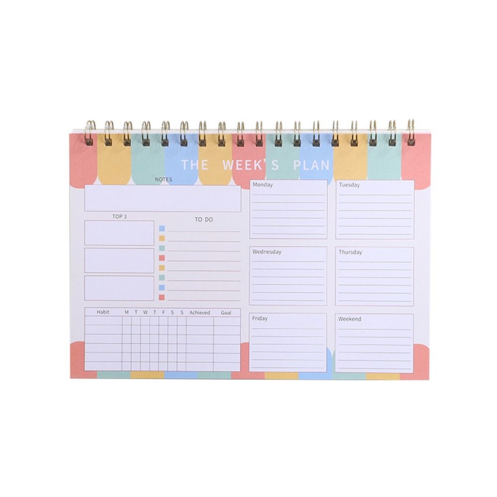 To Do List 2024 Agenda Book A5 Schedules Journal Notepad High Quality Coil Notebooks  School Office