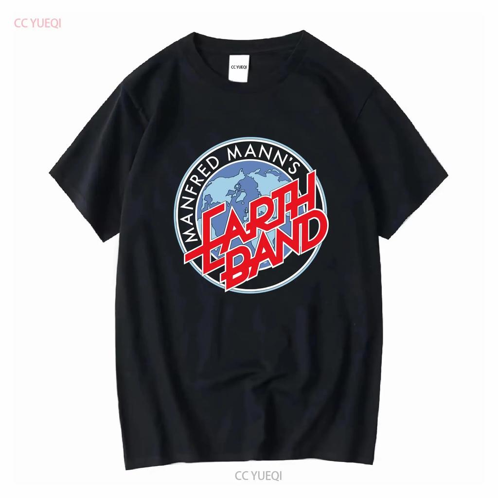 Manfred Manns Earth Band For Classic T Shirt Vintage Washed Unisex Breathable Comfortable Designer Clothes Slightly Fashion