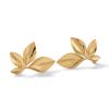 Fashion Stainless Steel Leaves Flower Stud Earrings Bright Anti Allergy Waterproof Charm Texture  Jewelry