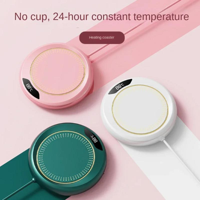 Intelligent three-level adjustment with 55°constant temperature heating coaster,evenly heated,use for office,apartment,camping