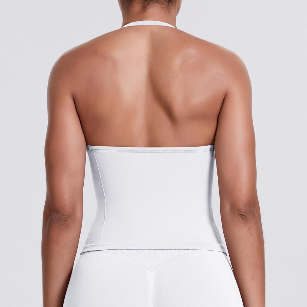 Seamless Solid Color Sexy Back Tank Top for Women - Yoga, Running, Fitness