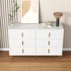 Elegant Sideboard with Modern Design, Chest of Drawers and Lots of Storage Space, Gold Handles