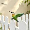 Shrub Decorative Figurine Resin Hummingbird Figurine, Clip?on Bird Statue for Fence, Flower Pot Tree Miniature Wildlife Decor Branch, Realistic