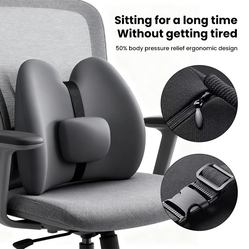 Car Waist Cushion Ergonomic Back Support Cushion Premium Lumbar Pillow Comfortable Breathable Lumbar Pad for Office Chair Car