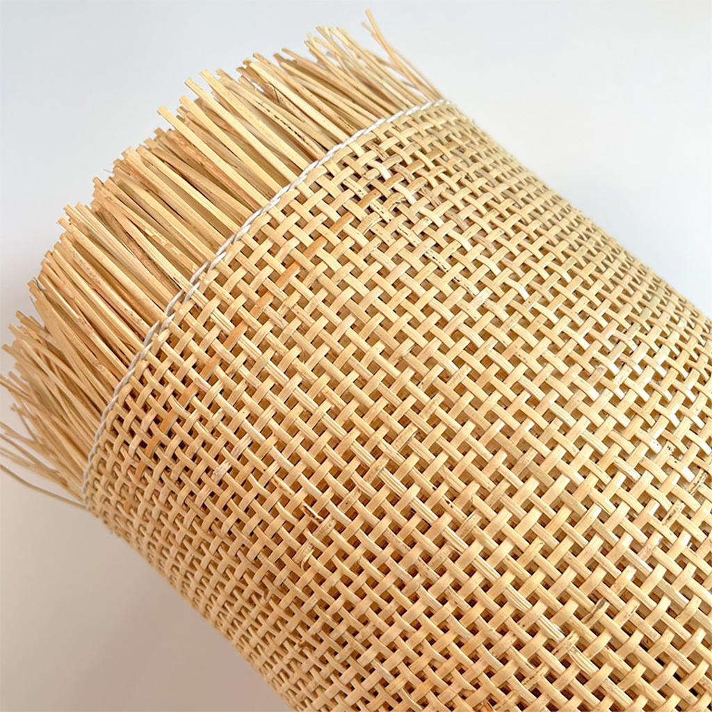 Natural Rattan Width Furniture Webbing Open Webbing Rattan Wicker Rattan Roll Material Fabric Chair Cabinet Home Decor