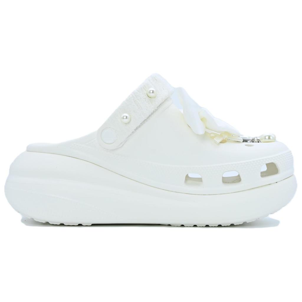 Crocs Crush Clog EVA Fashion Comfortable Versatile Hole Shoes Unisex White