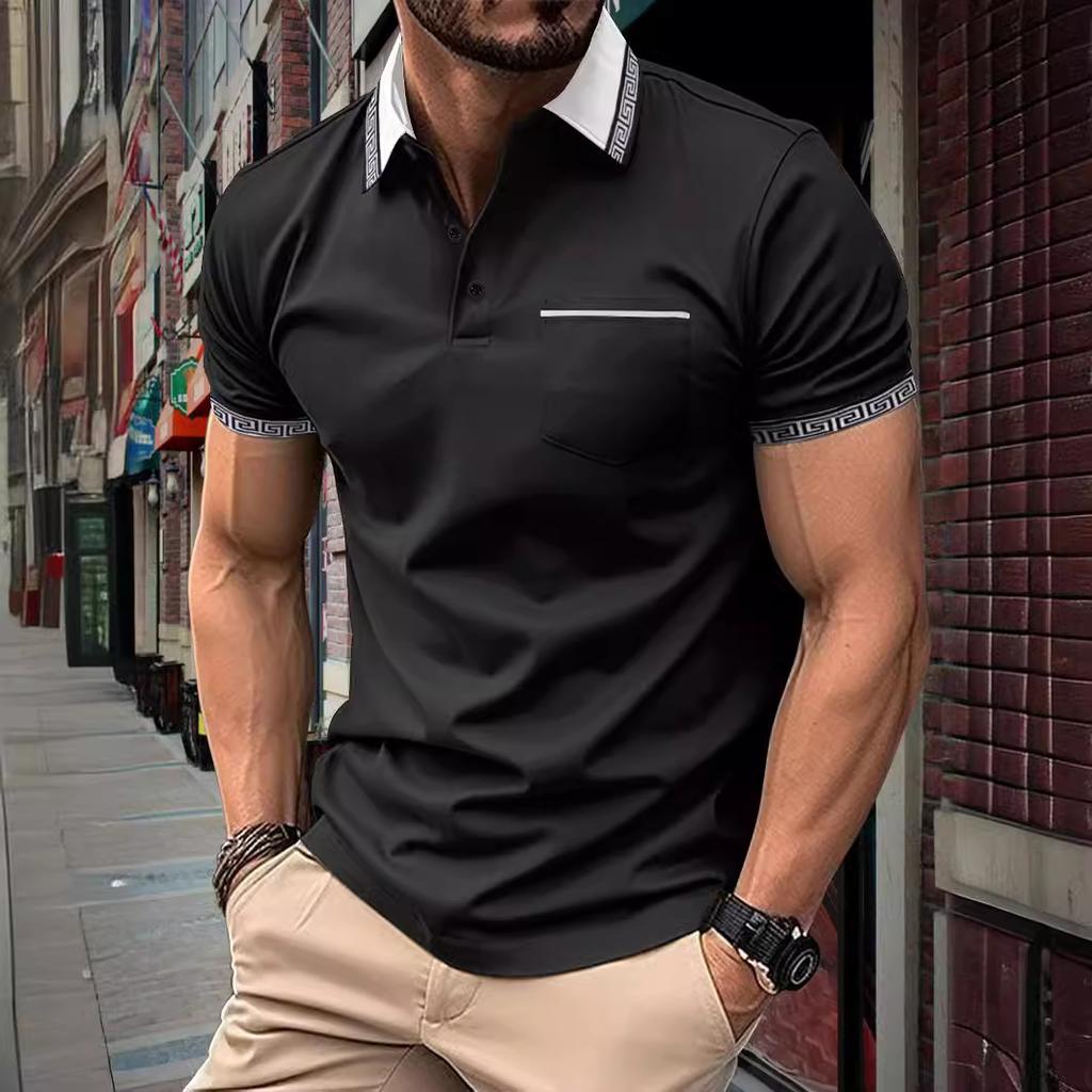Herren Sommer Mode Freizeit Hemd Herren Sport Kurzarm T-Shirt Top Herren