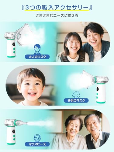 MEDIKEN Nebulizer Inhaler (Utility Model No. 3249025) Includes a Replacement Mesh Cap. Powerful Spray, Quiet Operation, Digital Display, Automatic Cle