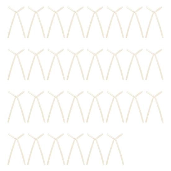 30 Pcs Bow Cake Topper Ribbon Bow Cupcake Toppers Birthday Party Bowknots Decoration for Bridal Wedding Party Supplies