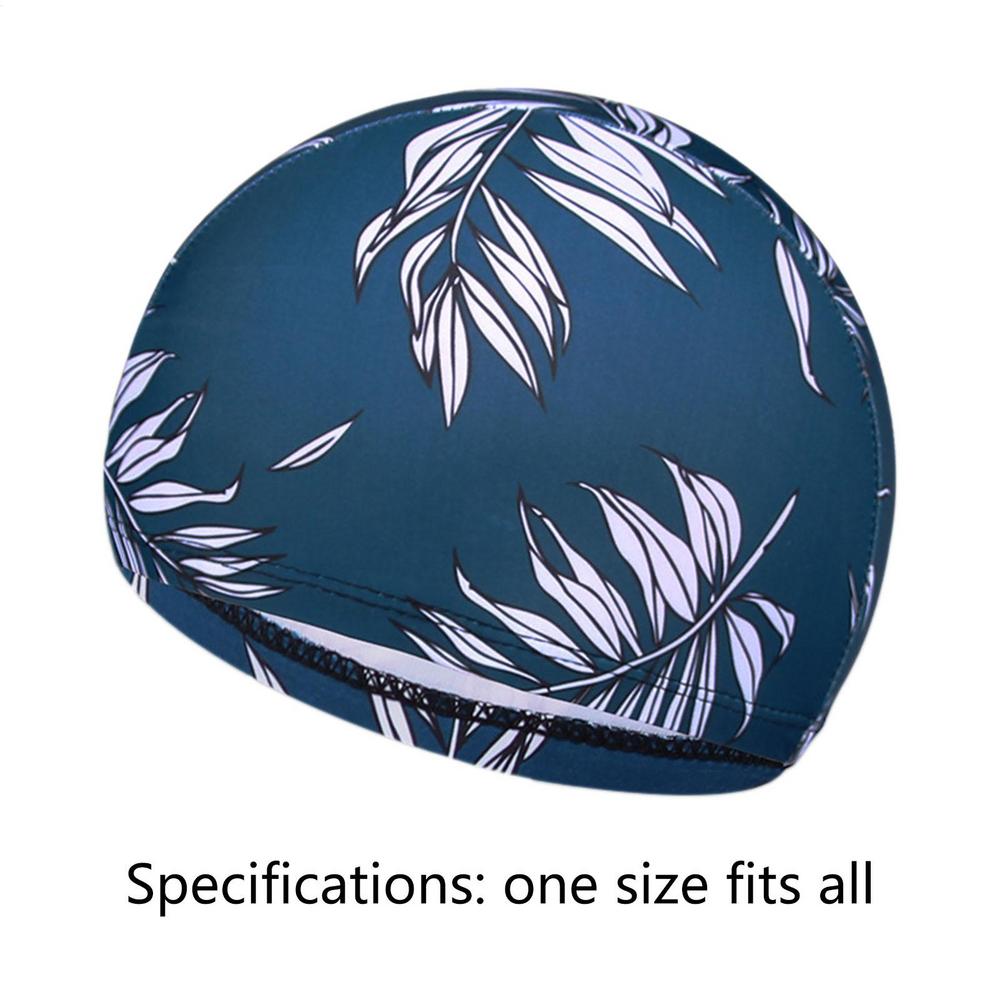 Unisex Printed Swim Caps Waterproof Polyester Swimming Hat For Boys Girls Ear Protection Pool Accessories Kids Youth Sports