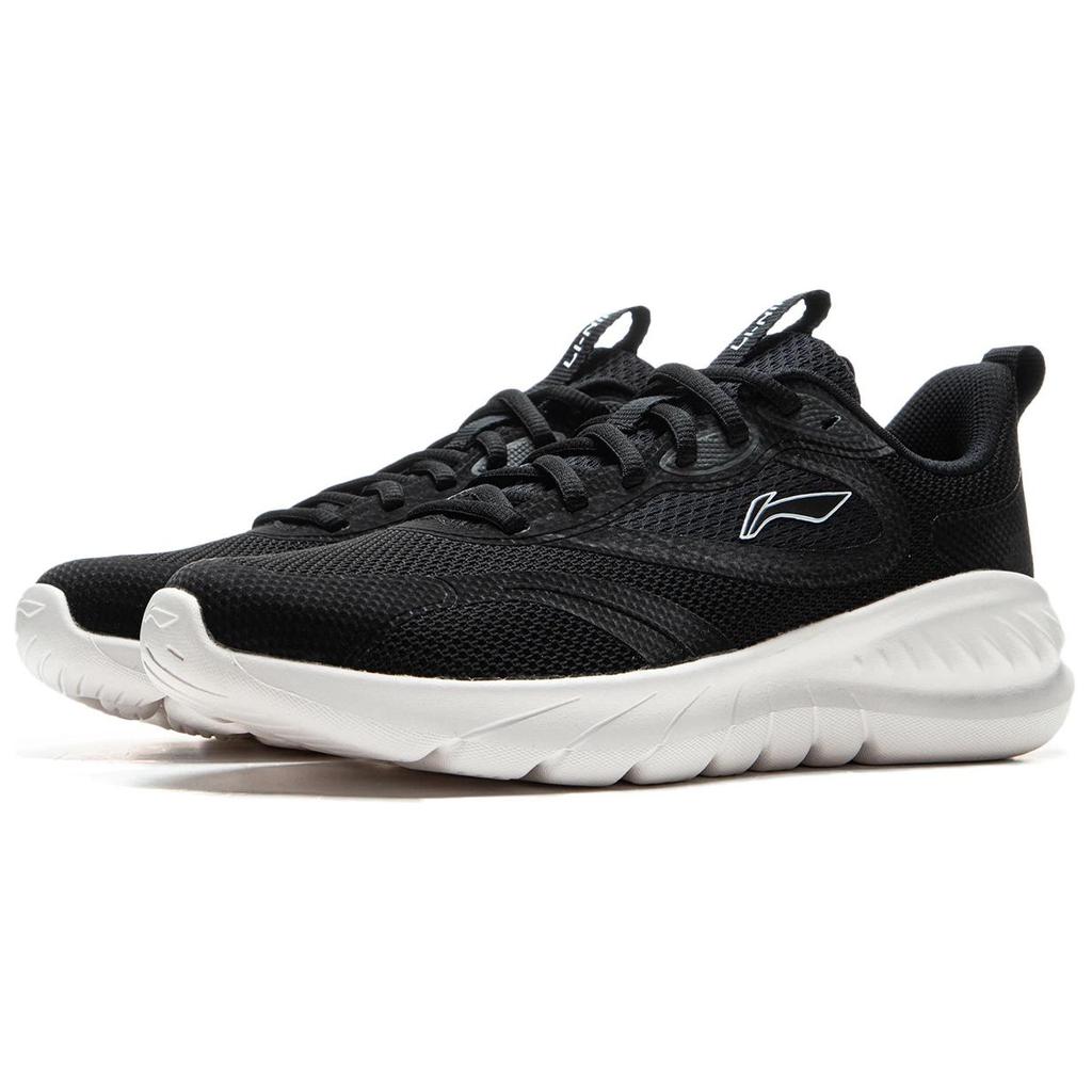 Li Ning Easy Flex Soft Shock Absorption Non-Slip Wear-Resistant Breathable Rebound Low-Top Running Shoes Women Sneaker Black Gray ARSU094-1
