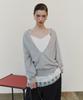 SIYAZU Sikn2202 Soft Wool Deep V-Neck Knit_Light Gray