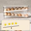 2Pcs Anti-fall Double-layer Egg Storage Racks Plastic Rolling Egg Dispenser Egg Holder  for Home
