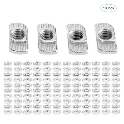 100pcs European Standard T Nut 30T Threaded T Sliding Nut for Aluminum ProfilesM6