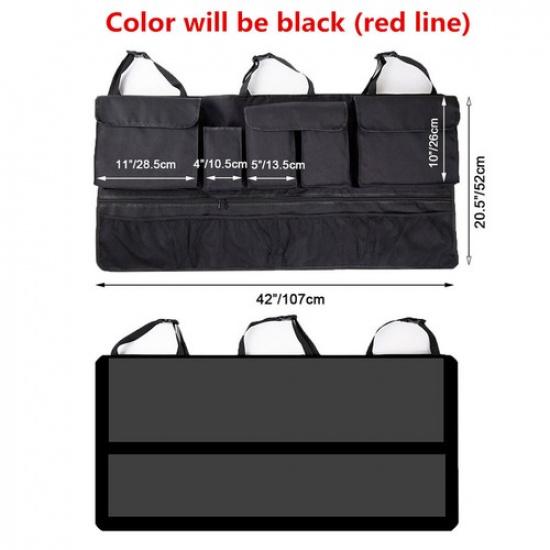 Car Trunk Organizer Storage Bag Backseat Capacity Stowing Tidying Oxford Cloth