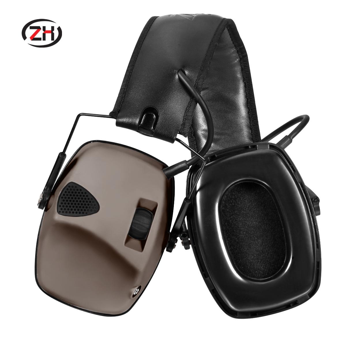 Electronic Earmuff Tactical Ear Protection Tactical Headphone Noise Sound Proof Foldable Ear Protector (Brown,NRR 22dB) коричневый