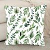 Fresh Green Plants Floral Pillow Case Elegant Couple Home Living Room Bedroom Decorative Rectangle Pillowcase Sofa Cushion Cover