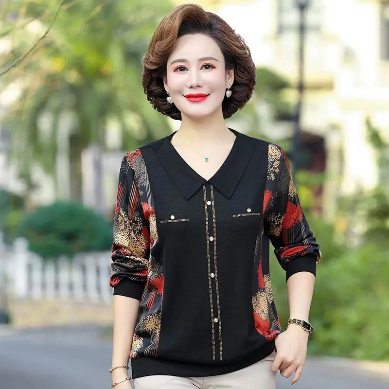 

Solid Color Bottoming Style Knitted Shirt with Long Sleeves Women s New Spliced Pullover Round Neck Fashionable XL чёрный