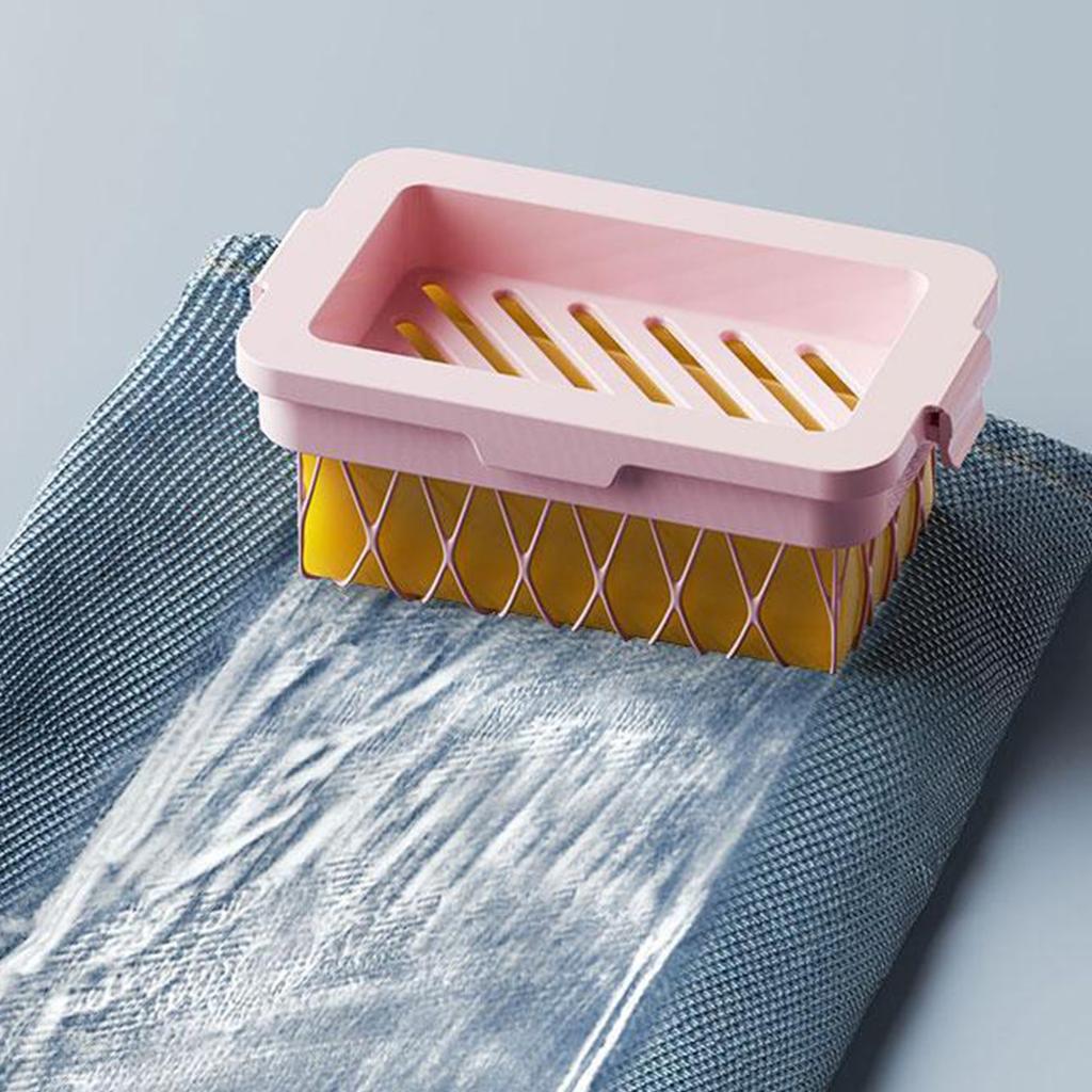 Scatola Portatile in Rete Elastica per Bolle di Sapone Migliore Sfregamento Facile Creatore di Bolle Forniture per il Bagno Organizzatore Porta Sapone Domestico