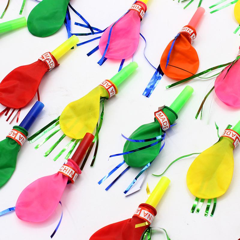Golden Silk Whistle Balloon - Party Supplies & Children s Educational Clown Props Golden Silk Whistle