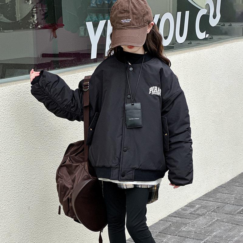

2025 Girls Spring/Autumn Baseball Jacket - Trendy Children s Fashion Coat Size 130