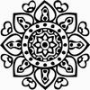 Printtoo Christmas Secret Santa Gift Round Wooden Rubber Stamp Floral Mandala Stamps-2