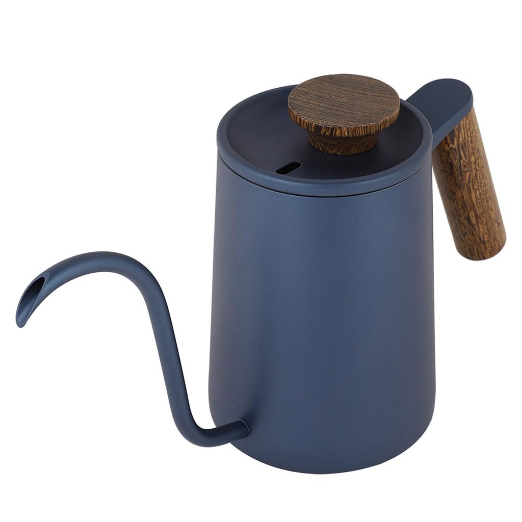 600 ml Mode Handtag i Rostfritt Stål Drip Kaffekanna Svanhals Pip Vattenkokare;Svart: