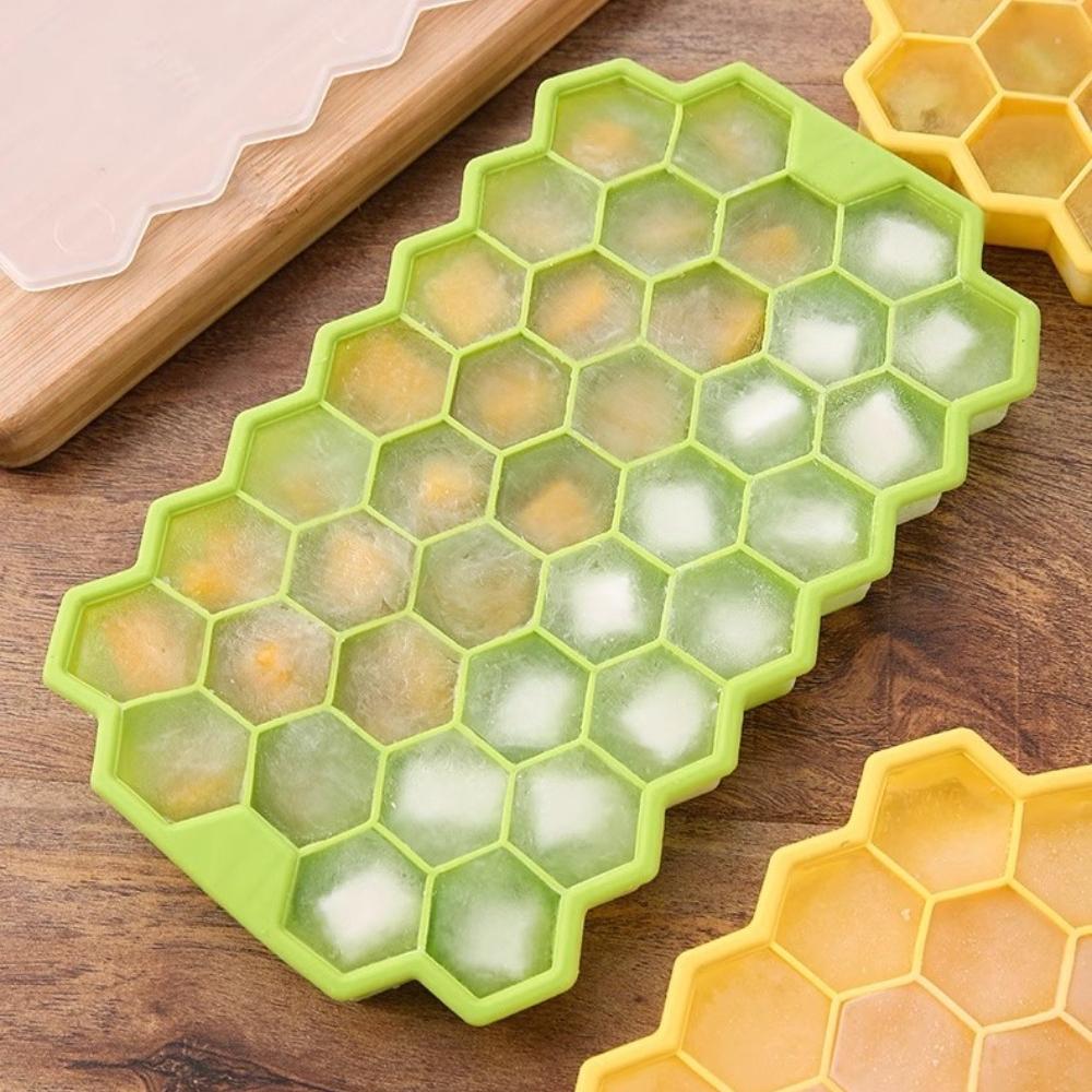 1pcs Honeycomb 37 Lattice Cube Tray Maker Without Lid DIY Ice Mold