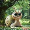 Flat 2d Cute Gardening Snail Decoration - Big Eyes Snail Sign, Outdoor Courtyard Lawn Four Seasons Holiday Decoration, Home Garden Ornaments