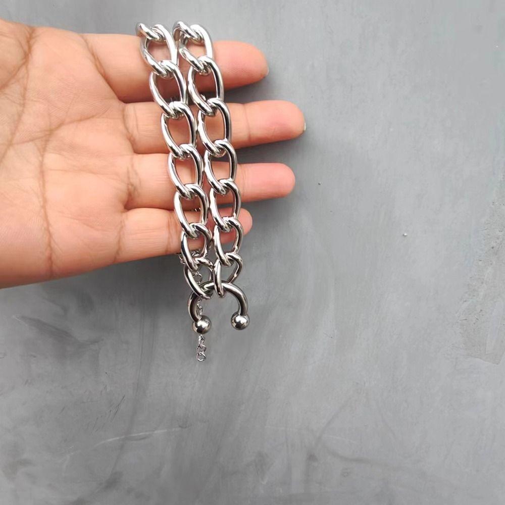 Sexy Cool Design C Shape Necklaces Hyperbole Look Short Length Thick Chain Choker Hip Hop Fashion Jewelry Unisex