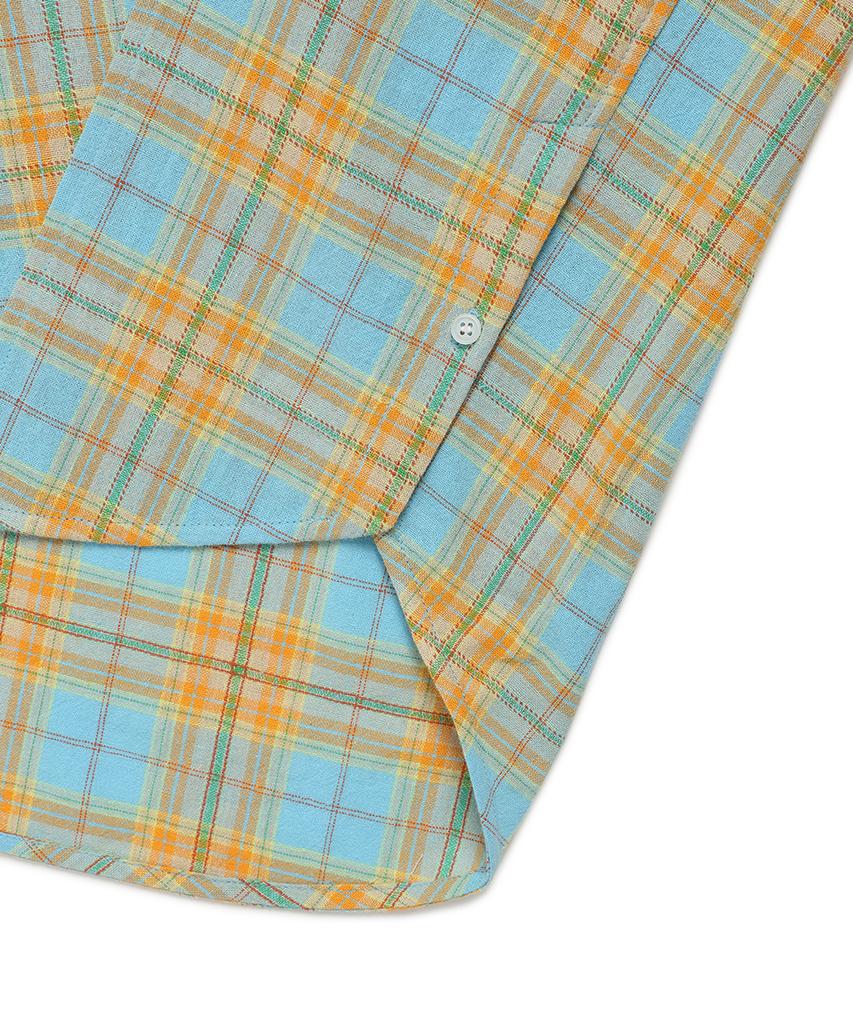 CAVISH Check Shirt Hoodie Blue(Cv2Esuw320A)