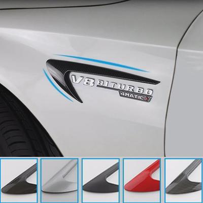 Car Air Vent Side Fender Sticker 2pcs Bumper Marker Sticker Auto Accessories