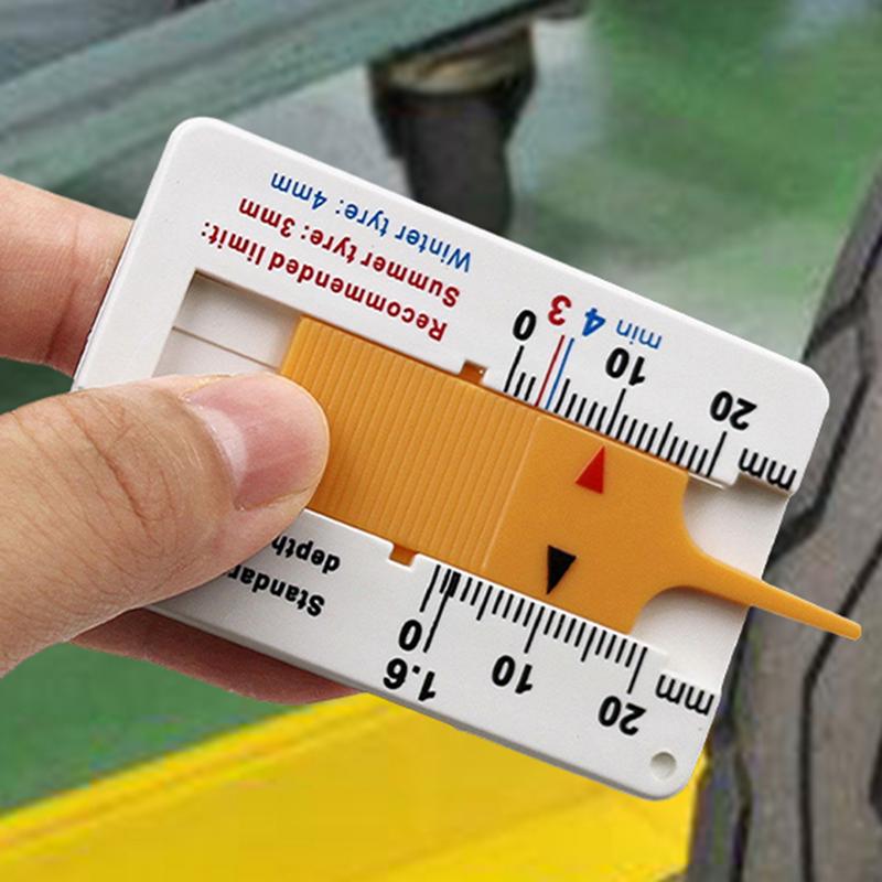 1pc 0-20mm Auto Car Tyre Tread Depthometer Depth Indicator Gauge Gage Motorcycle Trailer Van Wheel Measure Tool