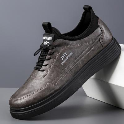 Autumn New Casual Leather Shoes Men's Soft-soled Soft-faced Lazy Sports Shoes Fashion Sense Versatile Men's Shoes