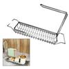 Telescopic Kitchen Sink Storage Rack Organzier Extendable Sponge Holder Caddy Tray with Dish