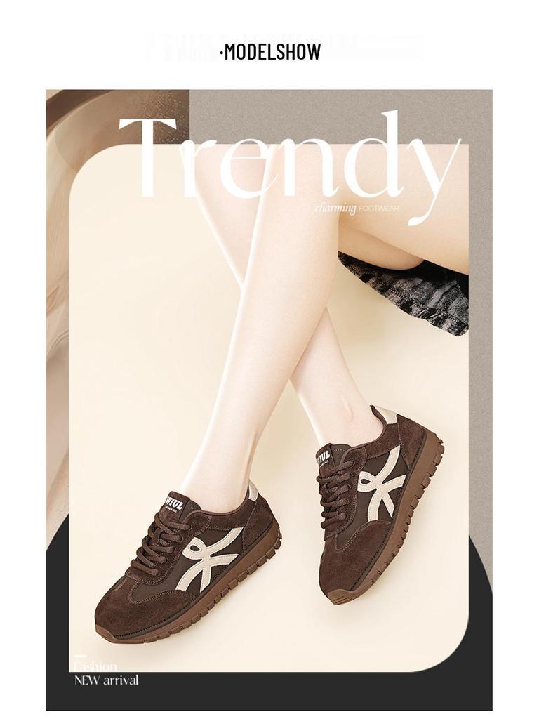 Golden Rabbit 2025 Autumn Women's Korean Fashion Dad Shoes - Comfortable, Thick Sole, Casual Forrest Gump Style.